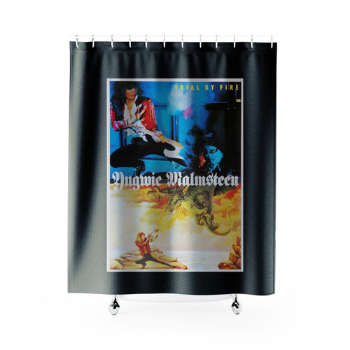 Yngwie Malmsteen Trial Of Fire No Town 1987 Shower Curtains
