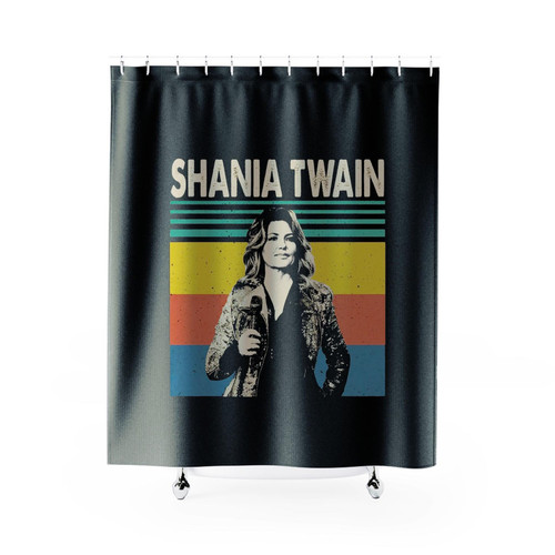 Shania Twain Retro Vintage Shower Curtains