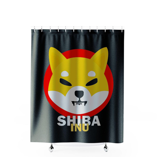 Shiba Inu Crypto Coin Cryptocurrency Shower Curtains