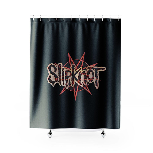 Slipknot Logo Masks Metal Band Shower Curtains