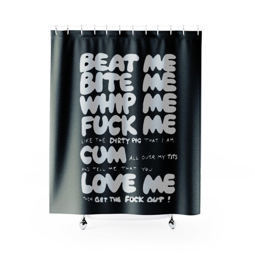 Beat Bite Whip Me Logo Shower Curtains
