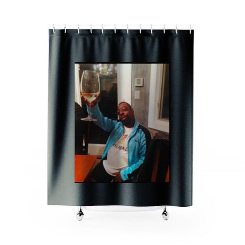 Beetlejuice Lester Green Champagne Glass Shower Curtains