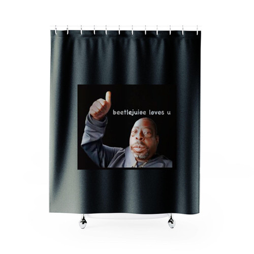 Beetlejuice Loves You Lester Green Entertainer Shower Curtains