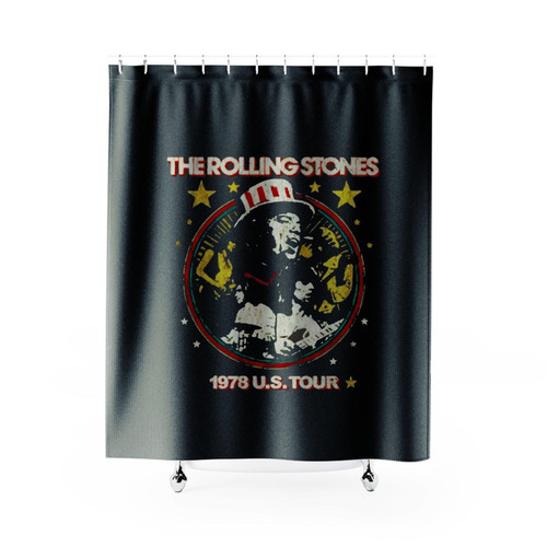 The Rolling Stones 1978 Us Tour Shower Curtains