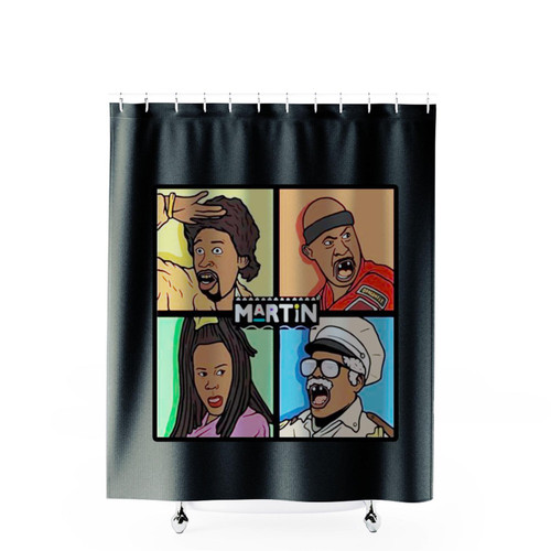 Sitcom Martin Multi Characters Art Shower Curtains