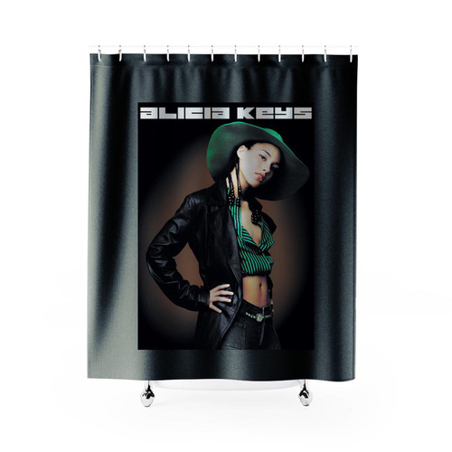 Alicia Keys Pose Shower Curtains
