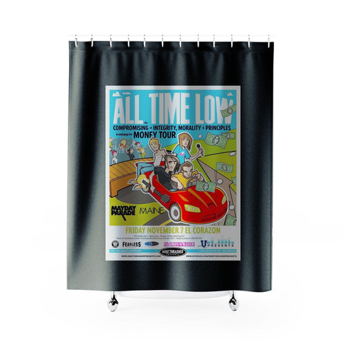 All Time Low Mayday Parade The Maine 2008 Portland Concert Tour 3 Shower Curtains