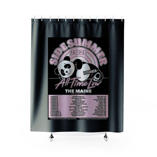 All Time Low The Maine Grayscale Summer 2021 Concert Tour Shower Curtains