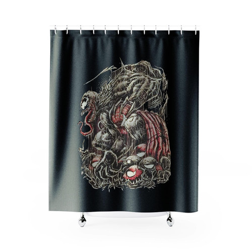 Venom And Spider Man Shower Curtains