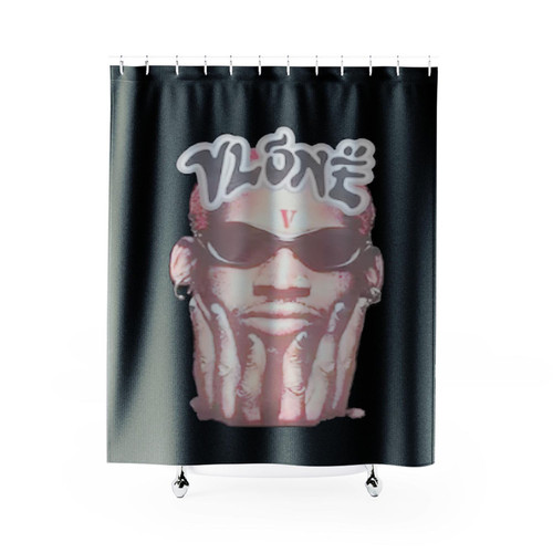 Vlone X Dennis Rodman Off White Shower Curtains