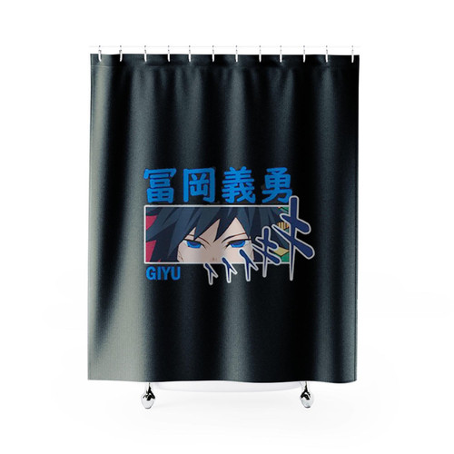 Water Pillar Giyu Tomioka Anime Demon Slayer Shower Curtains