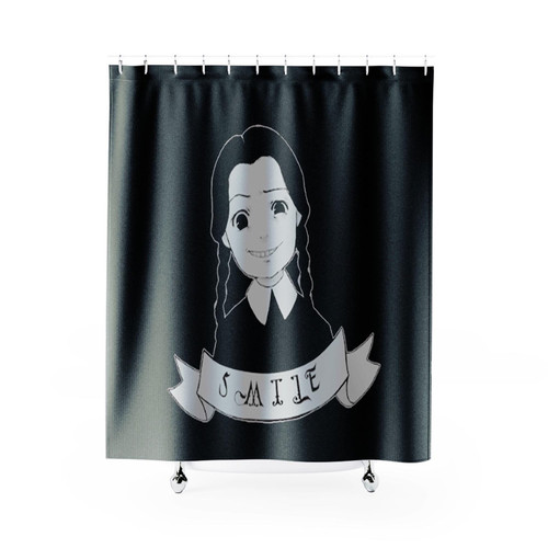 Wednesday Addams Smile Shower Curtains Wednesday Addams Smile Shower Curtains