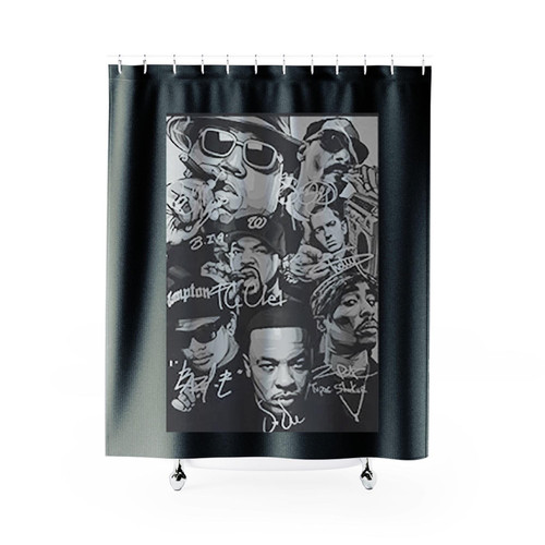 Biggie Smalls Snoop Dogg Ice Cube Tupac And Dr Dre Eniem Eazy E Shower Curtains