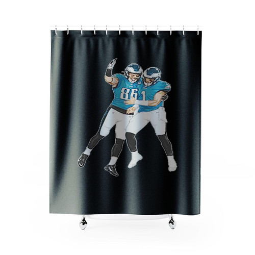Zack Ertz X Tony Franklin Philadelphia Eagles Football Shower Curtains