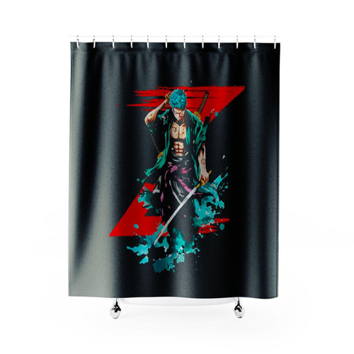 Zorro One Piece Art Shower Curtains