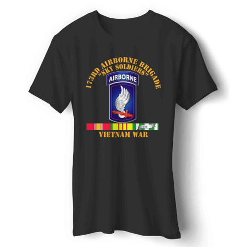 173rd Airborne Brigade W Vn Svc Ribbons Man's T-Shirt