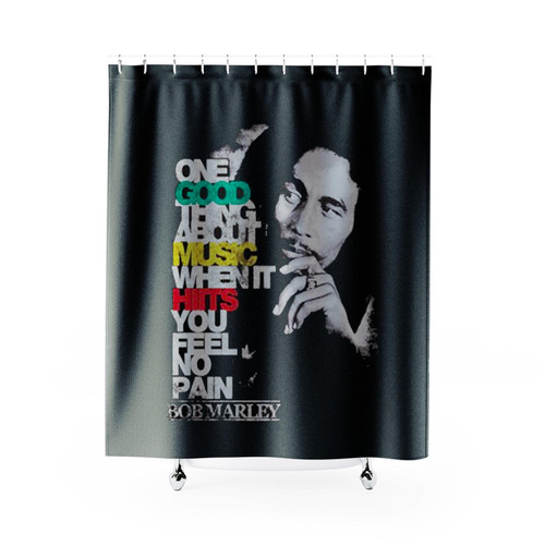 Bob Marley Quote Shower Curtains