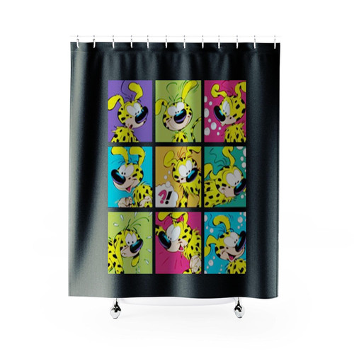 Carres De Marsupilami Classique Gaston Lagaffe Cartoon Shower Curtains