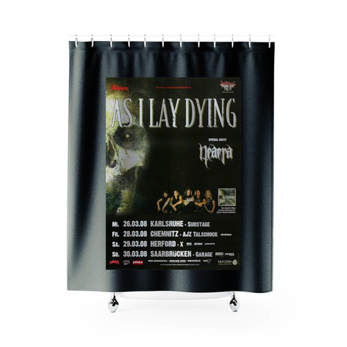 As I Lay Dying Ocean Between As Tour 2008 Shower Curtains