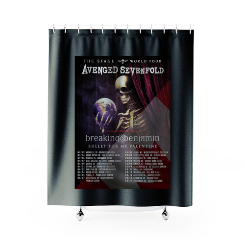 Avenged Sevenfold Breaking Benjamin Buller For My Valentine Shower Curtains