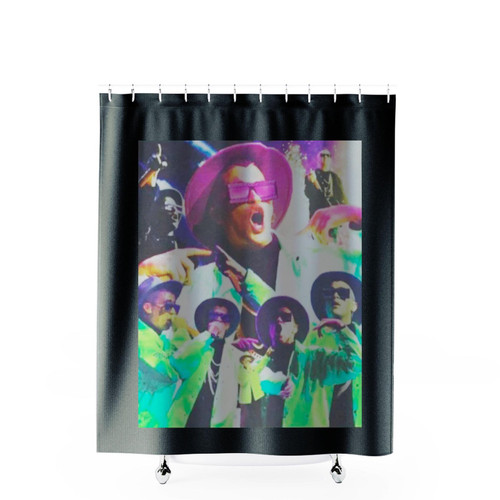 Bad Bunny Action Shower Curtains