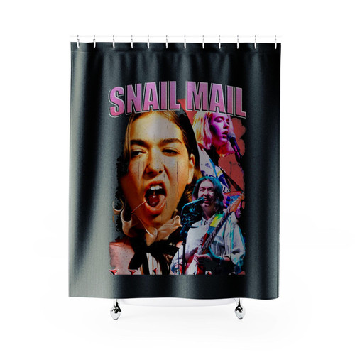 Snail Mail Valentine Vintage Style Rock Shower Curtains
