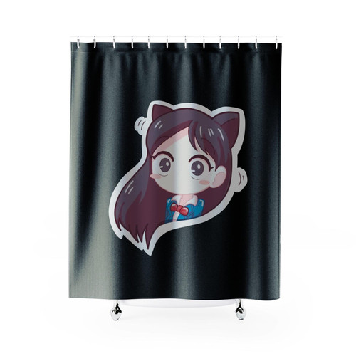 Social Anxiety Girl Shower Curtains
