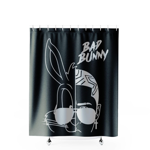 Bad Bunny Merch Shower Curtains