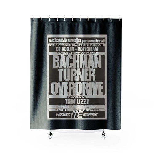 Bachman Turner Overdrive & Thin Lizzy Concert 1975 Shower Curtains