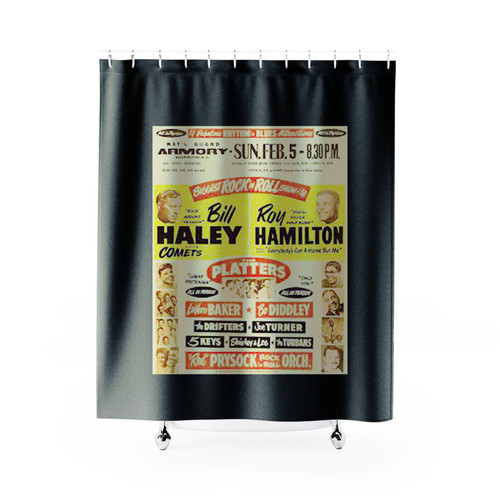 Bill Haley The Platters Bo Diddley 1956 Concert Shower Curtains