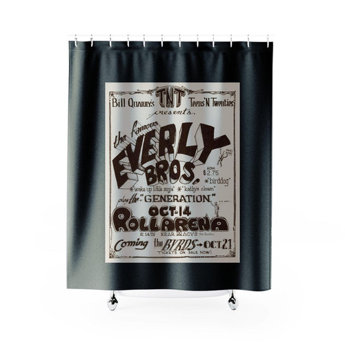 Bill Quarry's Handbill Everly Brothers 1966 Oct 14 Hayward Shower Curtains