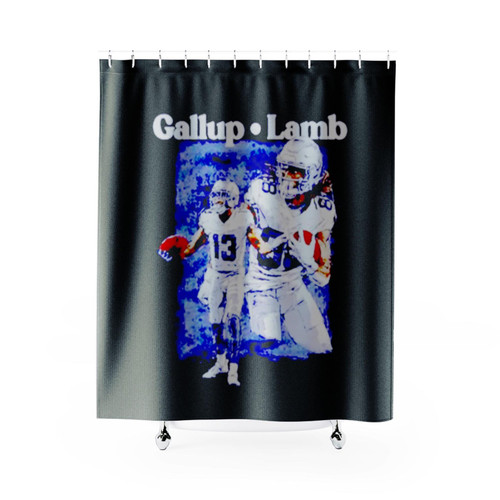 Ceedee Lamb And Michael Gallup Dallas Cowboys Shower Curtains