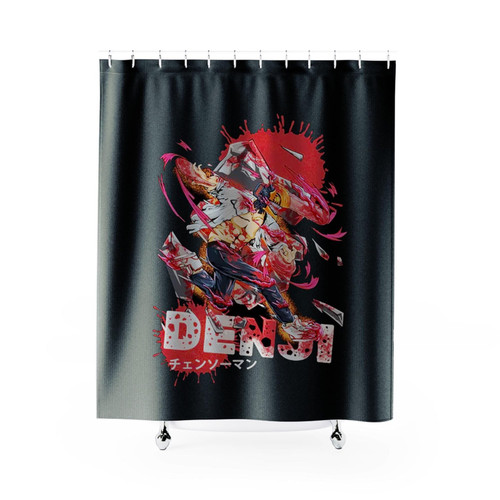 Chainsaw Devil Released Denji Shower Curtains