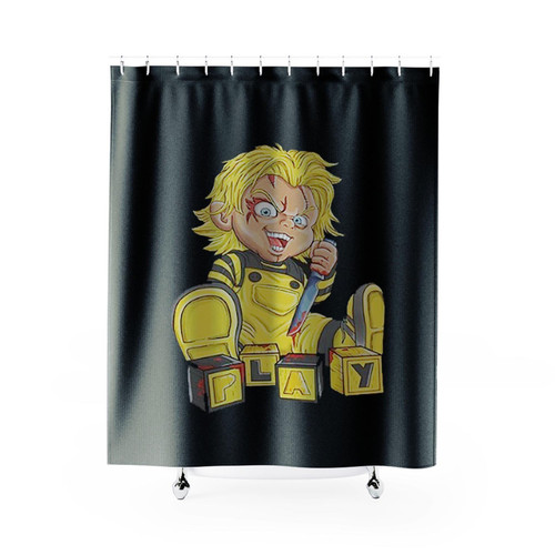 Chucky Play Yellow Shower Curtains