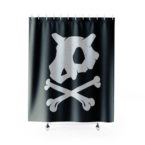 Cubones And Crossbones Shower Curtains Cubones And Crossbones Shower Curtains