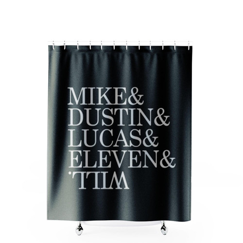 Stranger Things Mike Dustin Lucas Eleven Will Shower Curtains