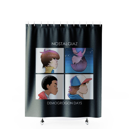 Stranger Things Parody Gorillaz Demogorgon Sci Fi Fantasy Shower Curtains