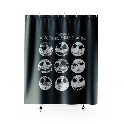 Nightmare Before Christmas 9 Jack Expressions Shower Curtains