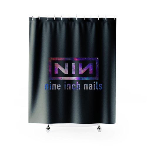 Nine Inch Nails Nin Nebula Logo Shower Curtains