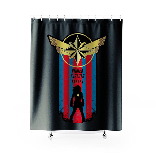 Avengers Captain Marvel A Real Heroine Shower Curtains