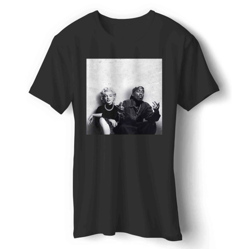 2pac And Marilyn Monroe Pose Man's T-Shirt