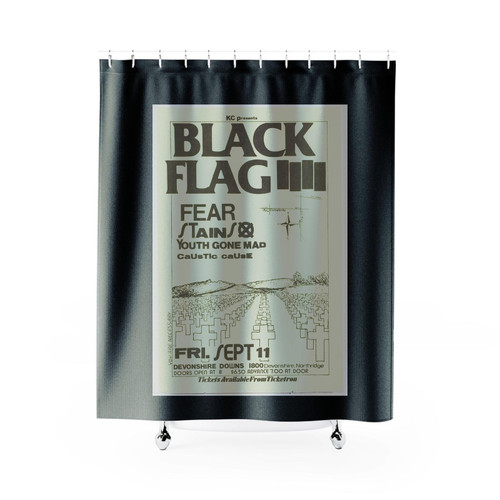Black Flag Concert 3 Shower Curtains