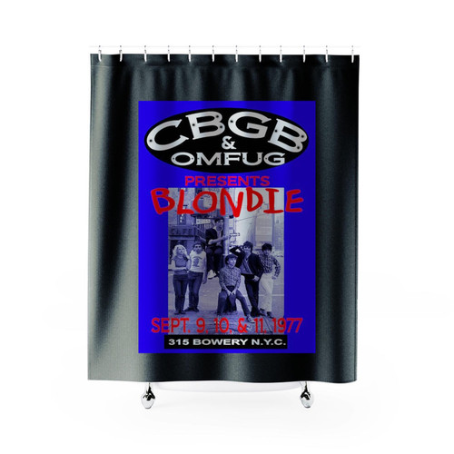 Blondie Replica Cbgb 1977 Concert Poster Shower Curtains