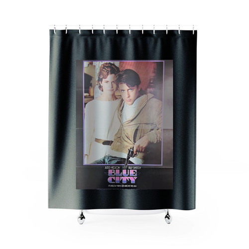 Blue City - 1985 Movie Poster Original Shower Curtains