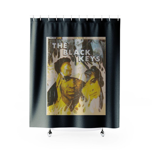 2012 The Black Keys Detroit Variant Poster Shower Curtains