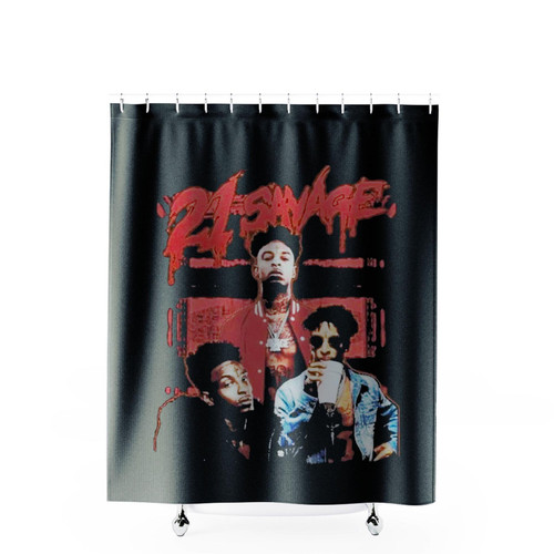 21 Savage Vintage Classic Bootleg Rap Shower Curtains
