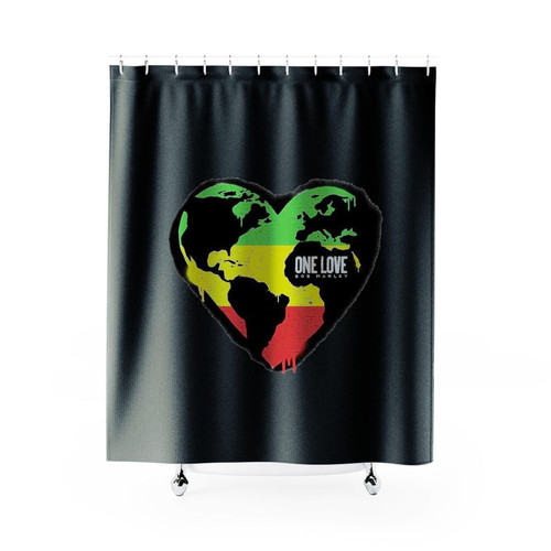 One Love Bob Marley Shower Curtains