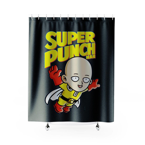 One Punch Man Saitama Super Punch Man Shower Curtains