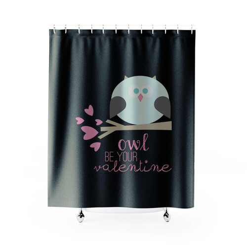 Owl Be Your Valentine Shower Curtains