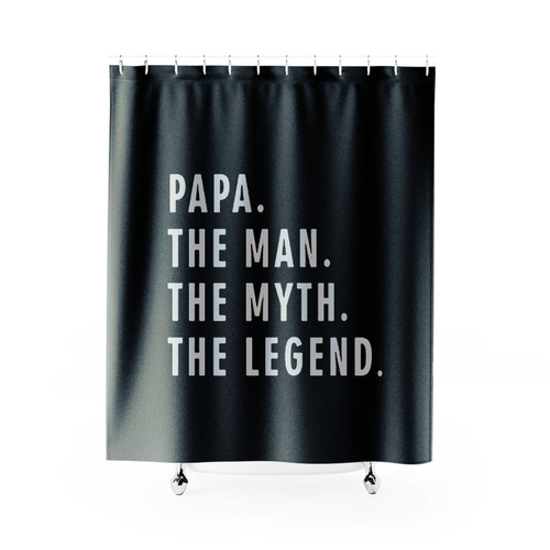 Papa The Man The Myth The Legend Funny Father's Day Shower Curtains